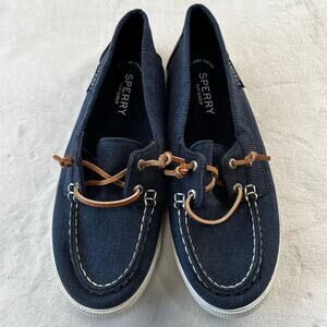 Sperry Women's Loafers Boat Shoes Navy Blue Size 7.5 Top Slider
